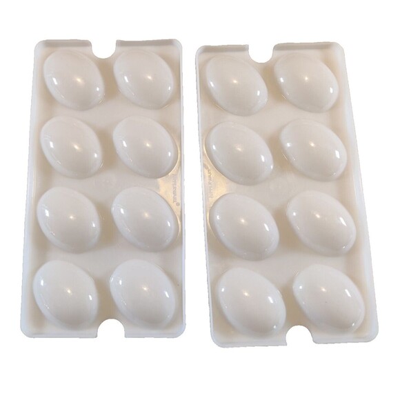 Vintage Tupperware Deviled Egg Keeper 723-3 Carrier & Lid 722-3 Egg Tray 665-4 - Picture 6 of 10